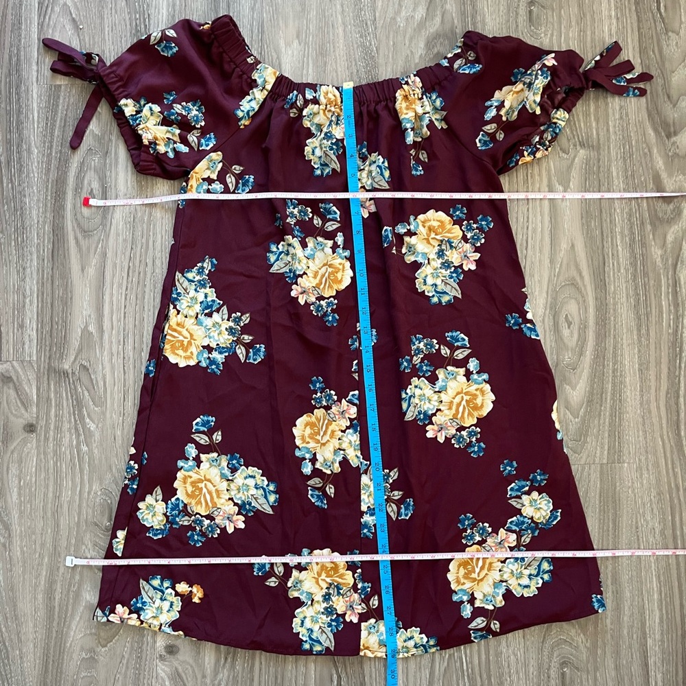 EUC Women’s Floral A-line Off the Shoulder Dress - Picture 5 of 6
